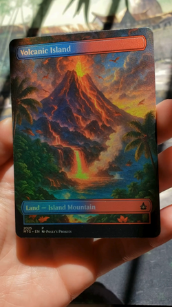 Volcanic Island FOIL Original Dual Land Proxy Card Custom Fantasy Art Design - Image 2