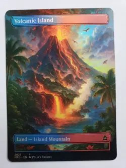 Volcanic Island FOIL Original Dual Land Proxy Card Custom Fantasy Art Design - Image 3