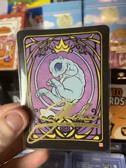 Shiny Mew Promo Pokai Gaku Creator SIGNED - Art Yeuh Pokemon Custom Card - Image 1