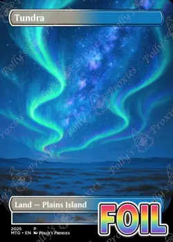 Tundra FOIL Original Dual Land Proxy Card Custom Space Fantasy Art Design - Image 1
