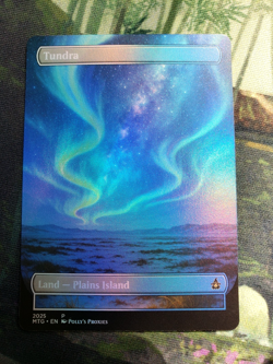 Tundra FOIL Original Dual Land Proxy Card Custom Space Fantasy Art Design - Image 4