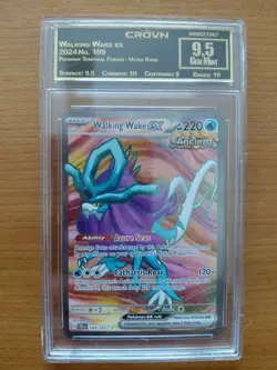 Pokemon Walking Wake ex 189/162 SV05: Temporal Forces Holo Crown 9.5 - Image 1