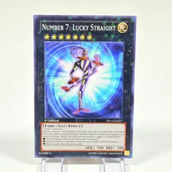 SP14-EN027 Number 7: Lucky Straight : Starfoil Rare 1st Edition Mint YuGiOh Card - Image 1
