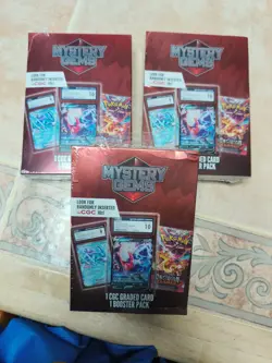 💥Pokemon TCG Mystery Gems Box CGC Graded Card Booster Pack LOT(3)💥 - Image 1