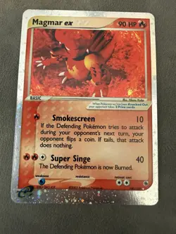 Pokemon TCG Magmar EX Ruby and Sapphire Holo Ultra Rare Card 100/109 NM - Image 1