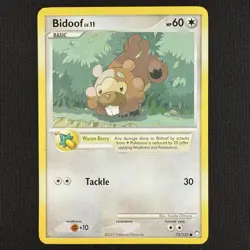 Pokemon TCG Bidoof DP Mysterious Treasures 73/123 Common Non Holo Regular Card - Image 1