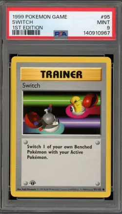 Pokemon Switch Base Set Shadowless 1st Edition #95 PSA 9 Mint - Image 1