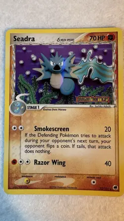 Pokemon Seadra Delta Species 22/101 Reverse Holo Stamped EX Dragon Frontiers LP - Image 1