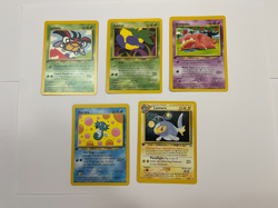 First 1st Edition Pokemon Neo Genesis Lot Oddish Slowpoke Lanturn Ledyba Horsea - Image 1