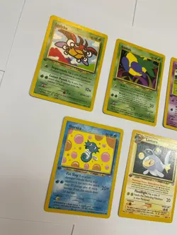 First 1st Edition Pokemon Neo Genesis Lot Oddish Slowpoke Lanturn Ledyba Horsea - Image 2