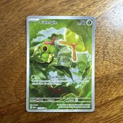 Pokemon TCG Caterpie Scarlet & Violet Holo Illustration Card 172/165 - Image 1