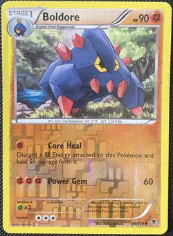 Boldore 49/119 XY-Phantom Forces Reverse Holo - Pokemon Card - Image 1