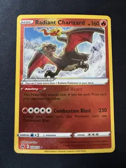 Radiant Charizard 020/159 Crown Zenith Holo Pokemon Card - Near Mint - Image 1