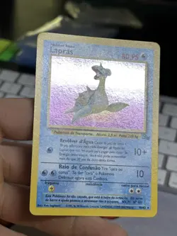 PORTUGUESE Lapras 10/62 Fossil 2000 Holo Rare WOTC Pokemon Card TCG - Image 5