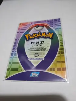 Topps Pokemon Johto Series 1 Sticker Chase Card Hitmontop 23 of 62 Rare Glossy - Image 2