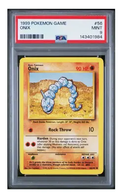 1999 POKEMON GAME ONIX 56 PSA 9 MINT - Image 1