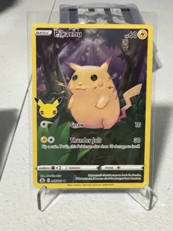 Pokemon TCG Celebrations Pikachu Full Art Ultra Rare Card 005/025 2021 LP - Image 1