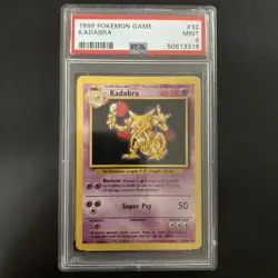 Pokemon TCG Kadabra Base Set, Unlimited Uncommon Card 32/102 PSA 9 - Image 1