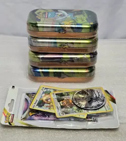 ×4 PALDEA FRIENDS Mini Tins K22 SEALED 2023 + ×1 Lost Origin C&C 2022 Pokemon - Image 2