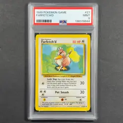 PSA 9 Farfetch'd 027/102 Base Set Regular Pokemon TCG - Image 1