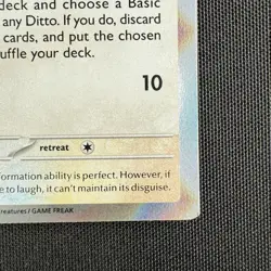 Pokemon TCG Ditto 132/165 Scarlet & Violet 151 2 Square Miscut Error Holo Card - Image 4