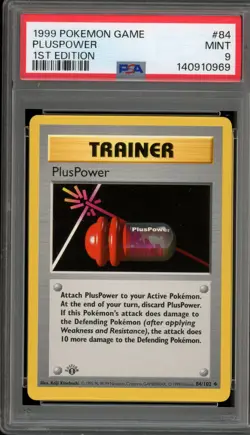 Pokemon PlusPower Base Set Shadowless 1st Edition #84 PSA 9 Mint - Image 1