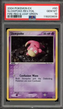 Pokemon Slowpoke EX Fire Red & Leaf Green Reverse Holo #80 PSA 10 Gem Mint - Image 1