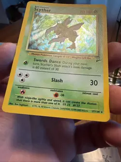 Pokemon TCG Scyther Jungle 10/64 Holo Unlimited Holo Rare - Image 5