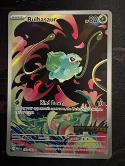 Pokemon Bulbasaur Full Art Holo Illustration Rare 133/132 Me01 Mega Evolution 2… - Image 1