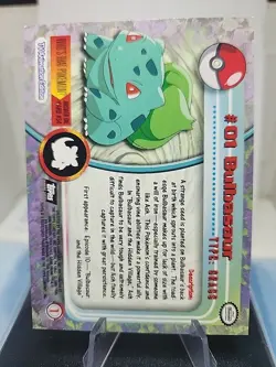 Topps Pokemon Bulbasaur #01 2000 TV Animation Edition Non Holo - Image 2