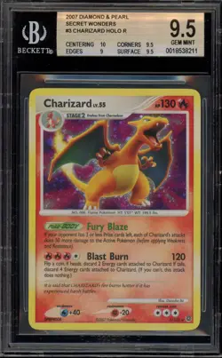 Pokemon Charizard Secret Wonders Holo Rare #3 BGS 9.5 - Image 1