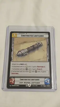 Star Wars Unlimited Constructed Lightsaber 261/264 Legends of the Force Card - Image 1