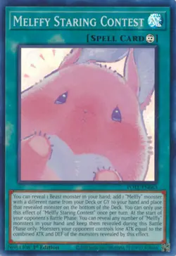 Yugioh! Melffy Staring Contest - POTE-EN063 - Super Rare - 1st Edition Near Mint - Image 1