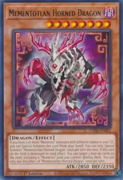 Yugioh! Mementotlan-Horned Dragon - VASM-EN002 - Rare - 1st Edition Near Mint, E - Image 1
