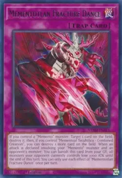 Yugioh! Mementotlan Fracture Dance - VASM-EN011 - Rare - 1st Edition Near Mint, - Image 1