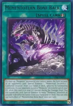 Yugioh! Mementotlan Bone Back - VASM-EN010 - Rare - 1st Edition Near Mint, Engli - Image 1