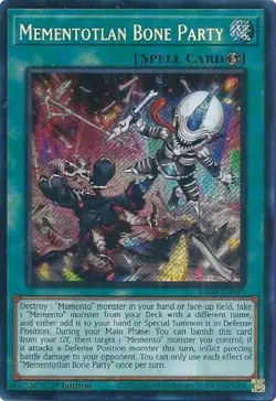 Yugioh! Mementotlan Bone Party - RA04-EN099 - Secret Rare - 1st Edition Near Min - Image 1