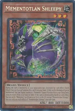 Yugioh! Mementotlan Shleepy - MP25-EN083 - Prismatic Secret Rare - 1st Edition N - Image 1