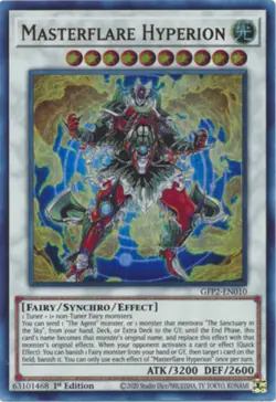 Yugioh! Masterflare Hyperion - GFP2-EN010 - Ultra Rare - 1st Edition Near Mint, - Image 1