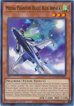 Yugioh! Mecha Phantom Beast Blue Impala - MAGO-EN064 - Rare - 1st Edition Near M - Image 1