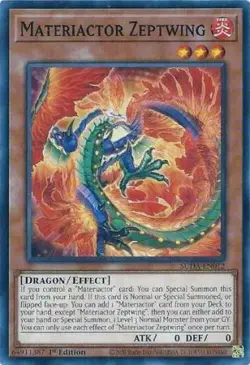 Yugioh! Materiactor Zeptwing - SUDA-EN012 - Common - 1st Edition Near Mint, Engl - Image 1
