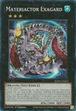 Yugioh! Materiactor Exagard - SUDA-EN045 - Super Rare - 1st Edition Near Mint, E - Image 1