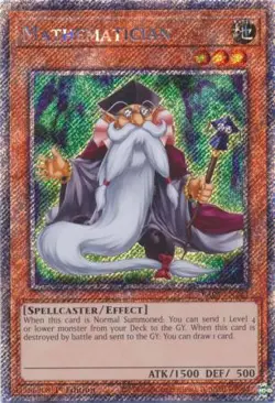 Yugioh! Mathematician - RA04-EN223 - Platinum Secret Rare - 1st Edition Near Min - Image 1