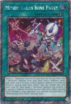 Yugioh! Mementotlan Bone Party - RA04-EN099 - Platinum Secret Rare - 1st Edition - Image 1