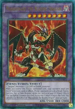 Yugioh! Masquerade the Blazing Dragon - RA02-EN022 - Prismatic Ultimate Rare - 1 - Image 1