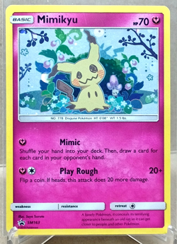 Mimikyu Sun & Moon Black Star Promo SM163 Holo Pokemon TCG Card - Image 1