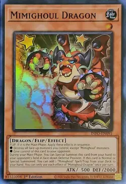 Yugioh! Mimighoul Dragon - INFO-EN091 - Super Rare - 1st Edition Near Mint, Engl - Image 1