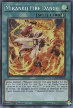 Yugioh! Mikanko Fire Dance - AMDE-EN030 - Super Rare - 1st Edition Near Mint, En - Image 1