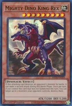 Yugioh! Mighty Dino King Rex - MP24-EN209 - Ultra Rare - 1st Edition Near Mint, - Image 1