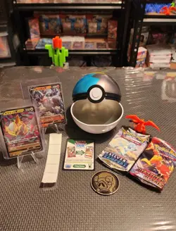 Pokemon Moonball Tin Lot! Jap. Machamp V & Giratina V, 2) 15 Card Custom Packs - Image 1
